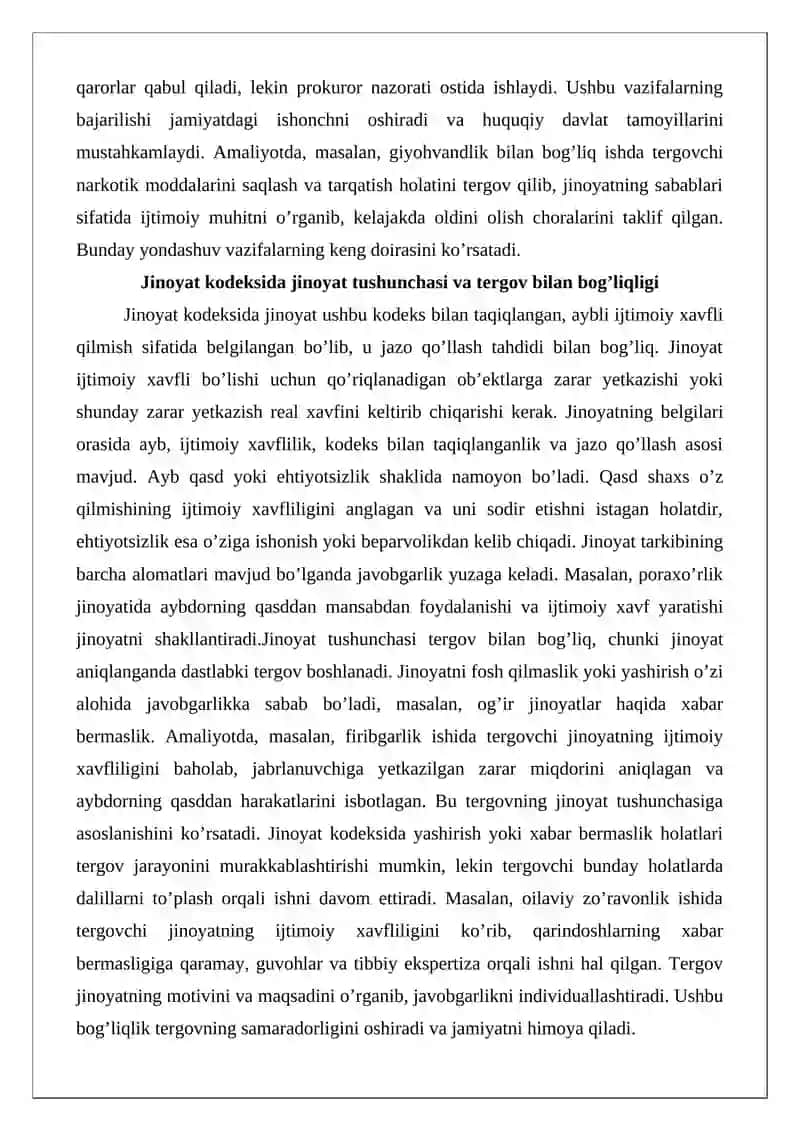 Dastlabki tergovning umumiy shartlari 4