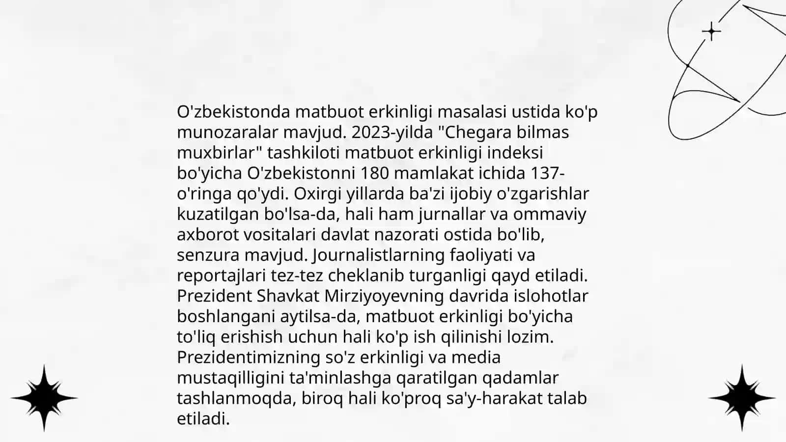 Ommaviy axborot vositalarining faoliyati 4