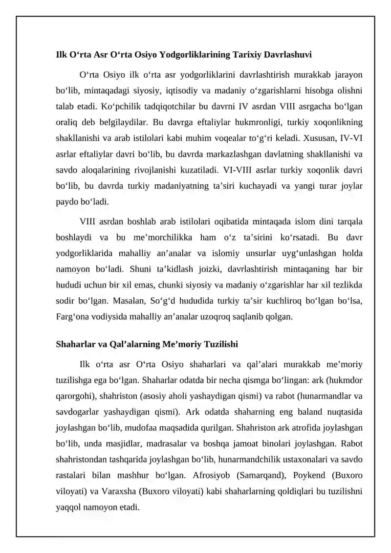 Oʻrta Osiyo ilk oʻrta asr yodgorliklari 4