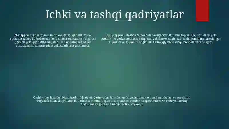 Qadriyatlar Falsafasi 4