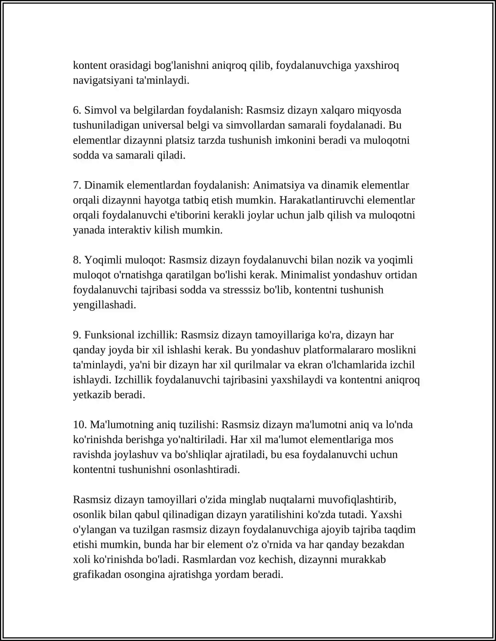 Rasmsiz dizayn tamoyillari 4