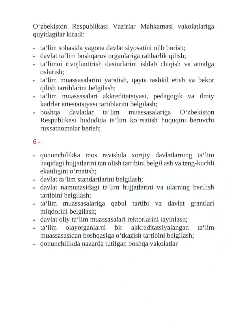 O‘zbekiston Respublikasining ta‘lim tizimi 4