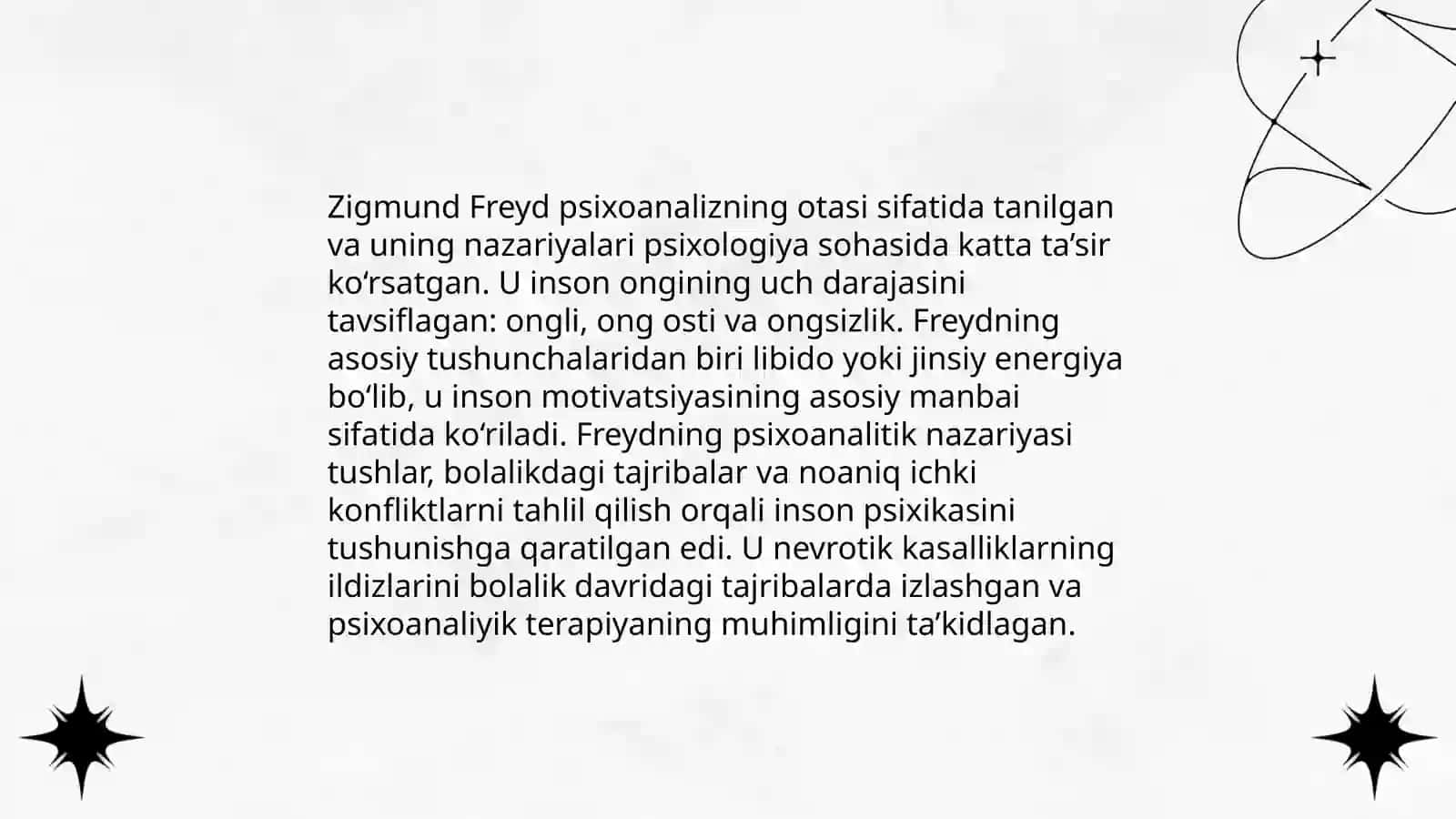 Psixoanalitik yo'nalishda shaxsning o'rganilishi 4