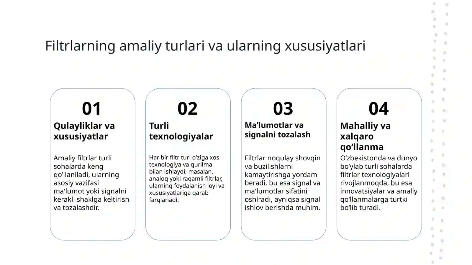 Filtrlar bilan ishlash 4