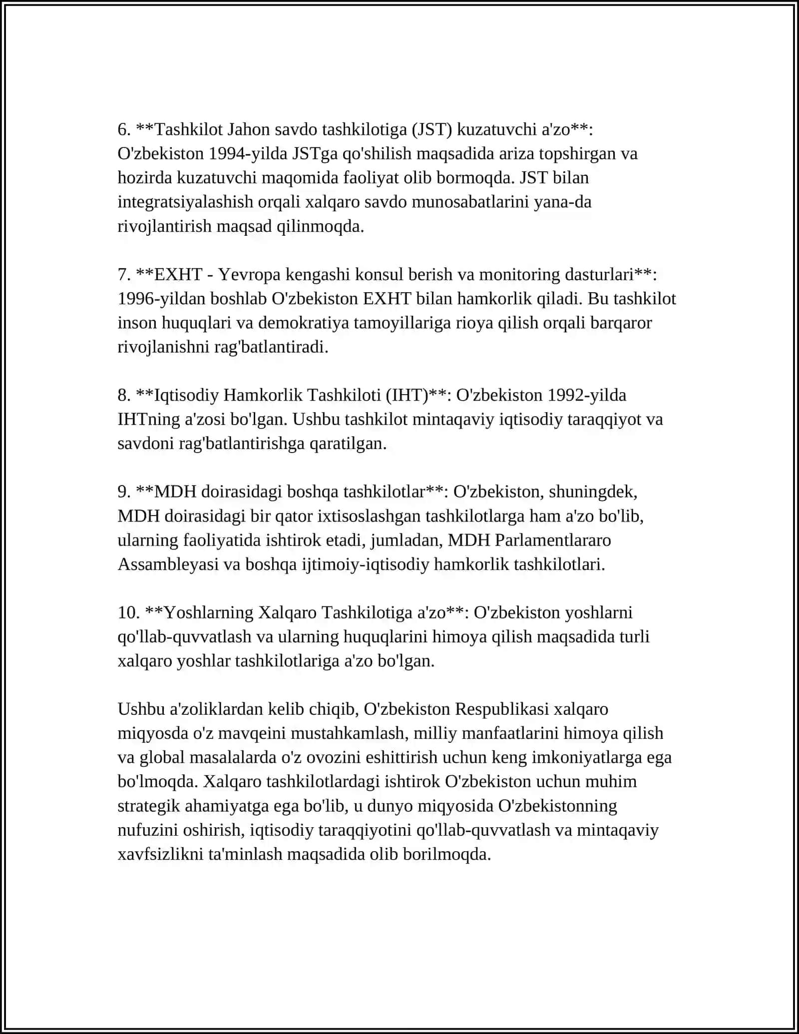 O'ZBEK VA JAHON HAMJAMIYATLIGI 4
