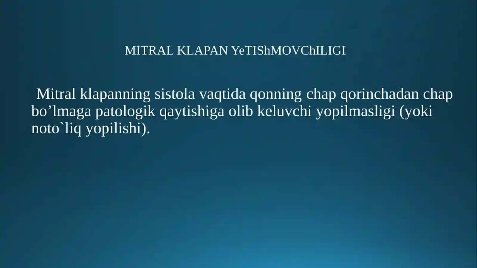 Yurak orttirilgan nuqsonlari-аsоsini klаpаn аppаrаti 4