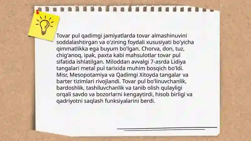 Pulning kelib chiqishi va mazmuni 4
