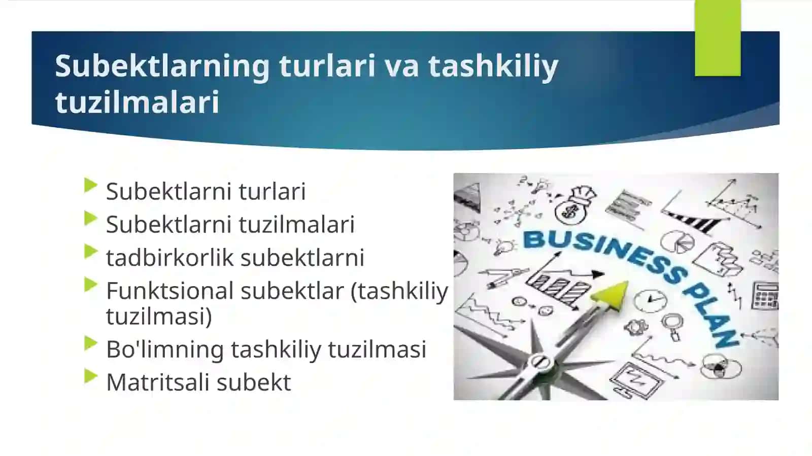 Biznes subyekti va uning strukturasi 4