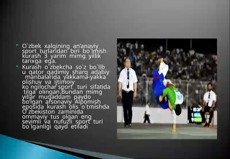 Belbog’li kurash sportining  tarixi 4