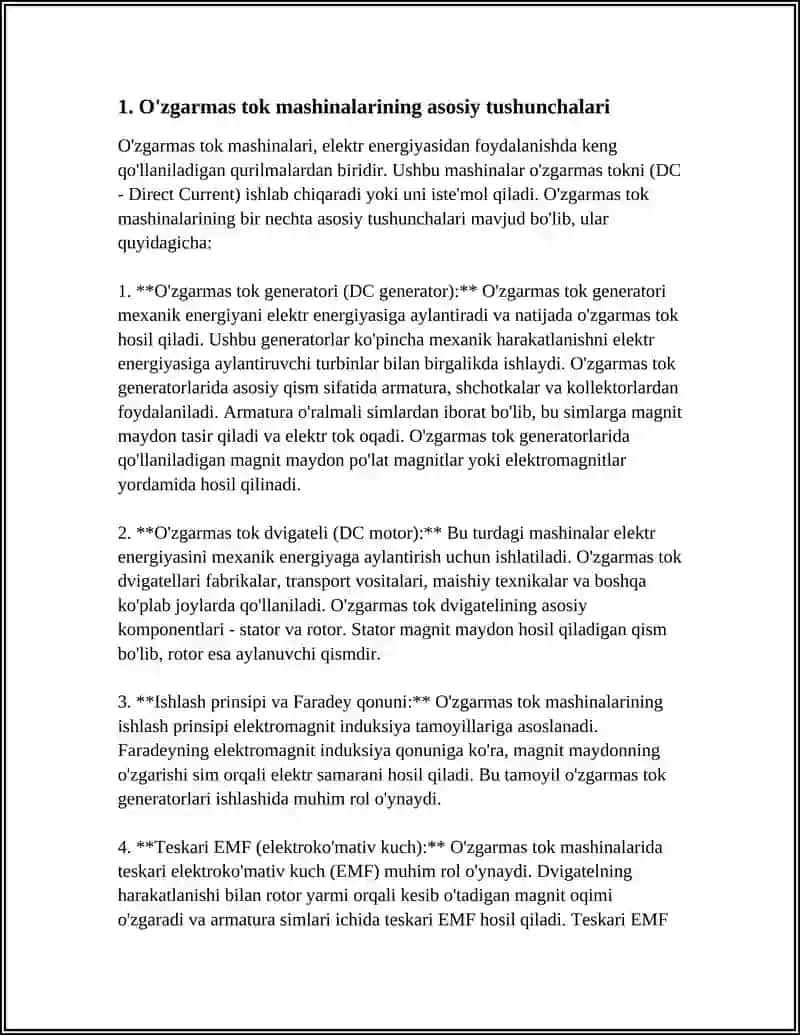 O'zgarmas tok mashinalari 4