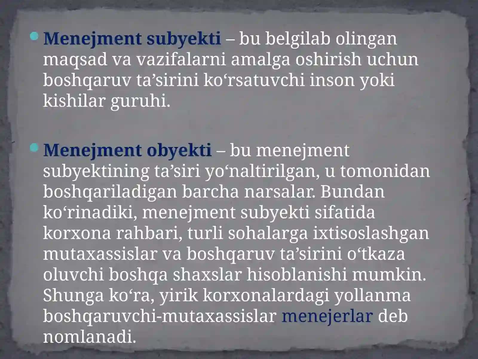 Menejmentning Maqsadi va Vazifalari 4