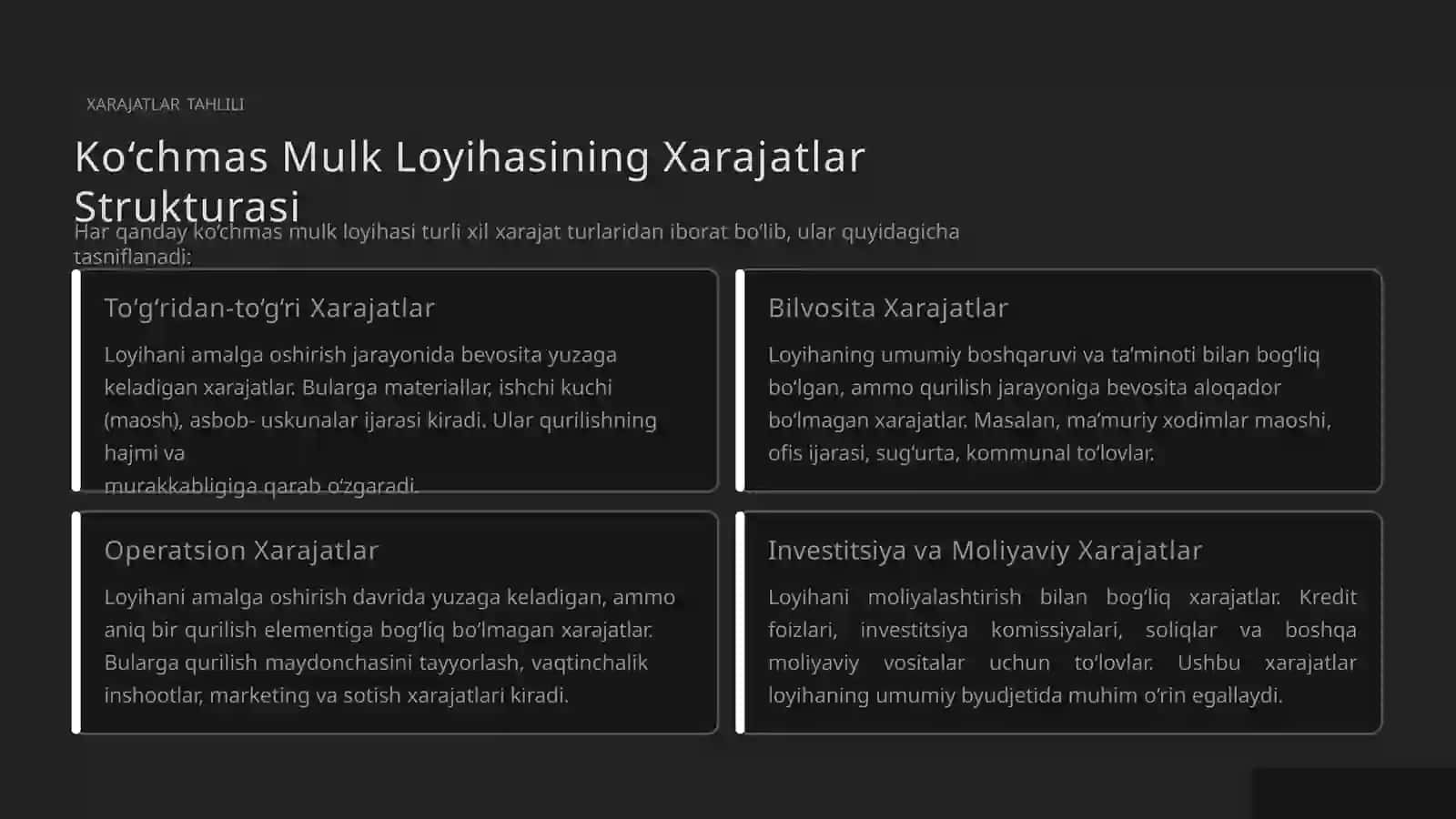 Ko‘chmas Mulk Loyihalari 4