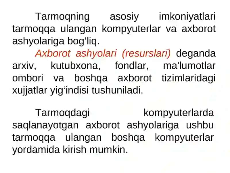 Kompyuter tarmoqlari va tarmoq texnologiyalari 4