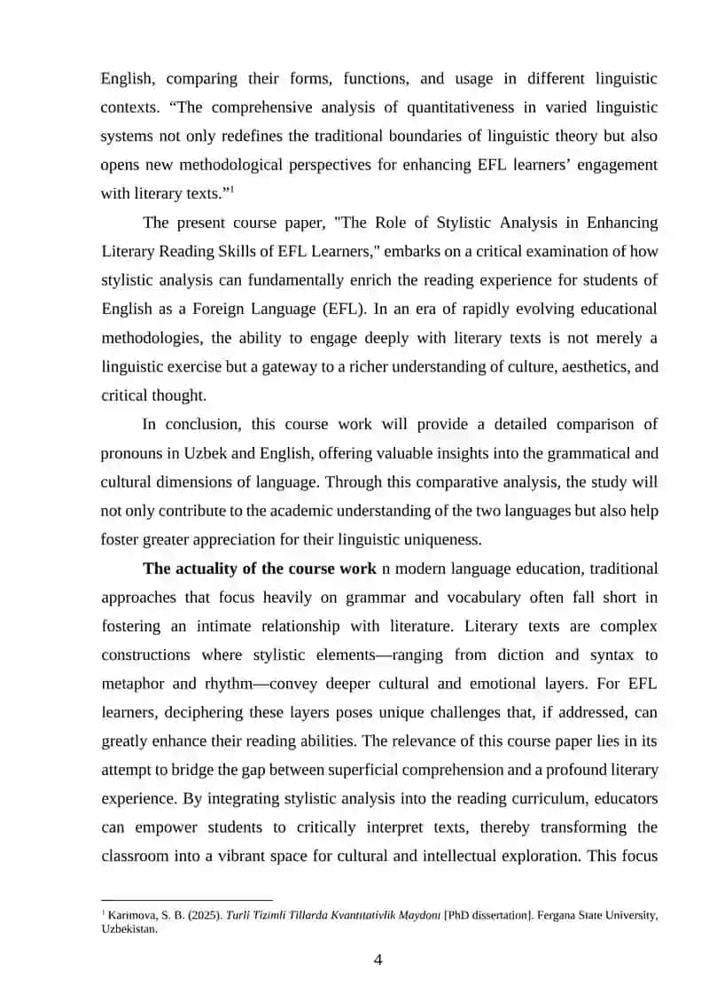 Stylistic Analysis in EFL Literary Reading 4