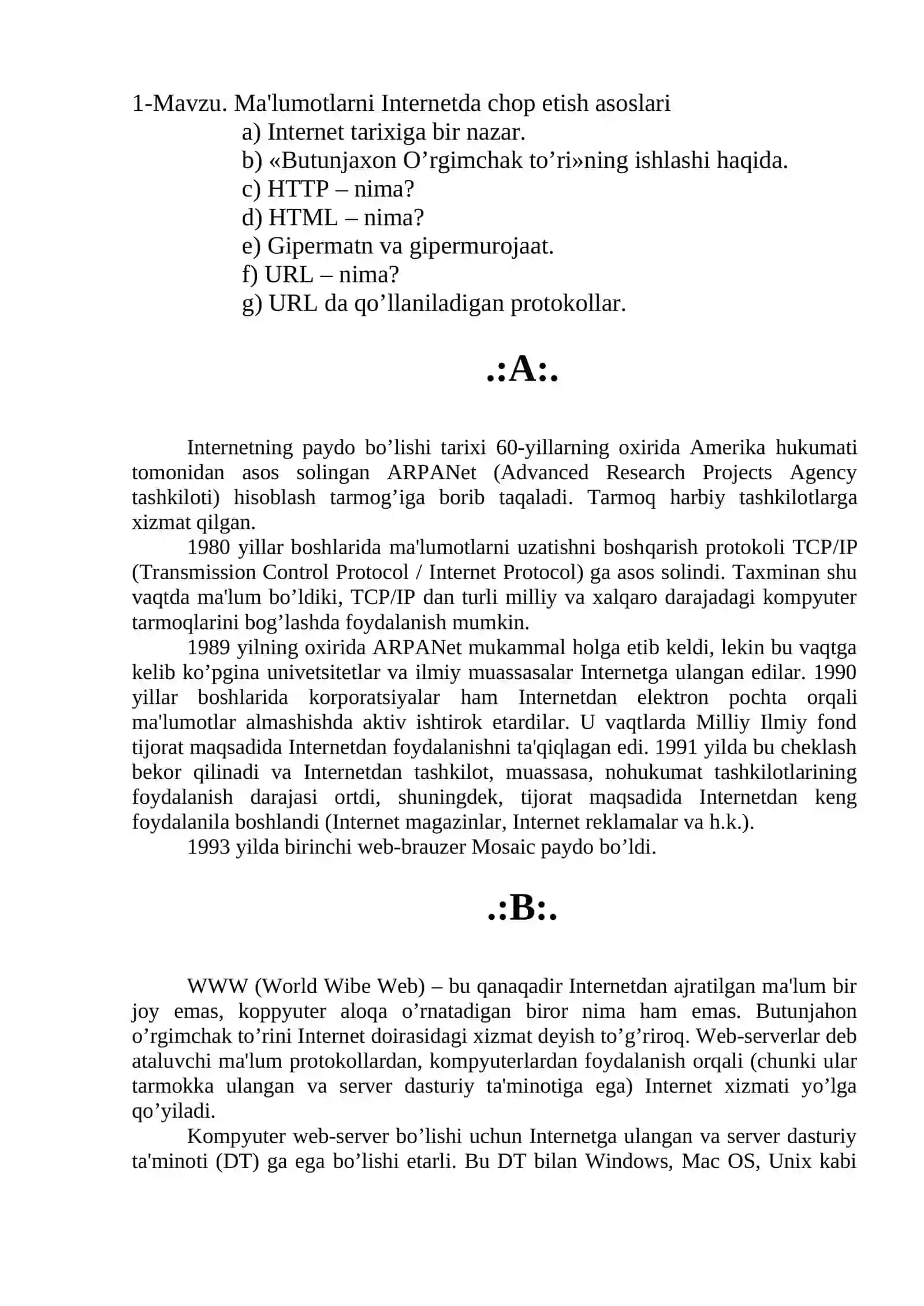 WEB-TEXNOLOGIYALAR 4