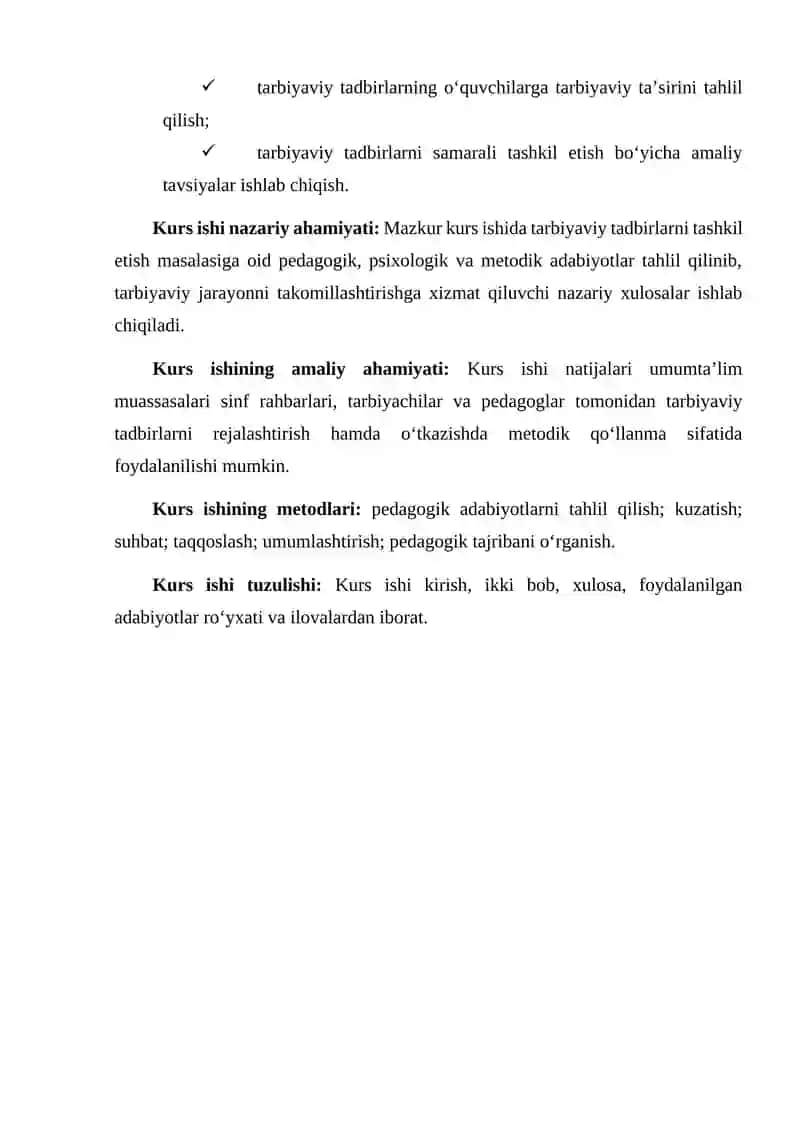 Tarbiyaviy tadbirlarni tashkil etish 4