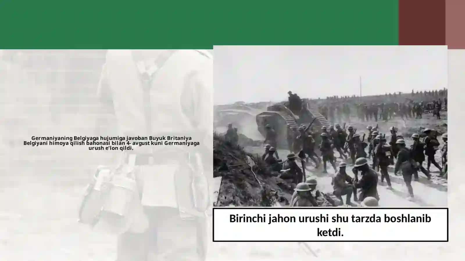Birinchi jahon urushining boshlanishi va borishi 4