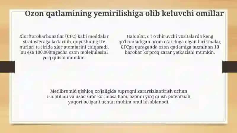 Ozon qatlamimuammolari 4