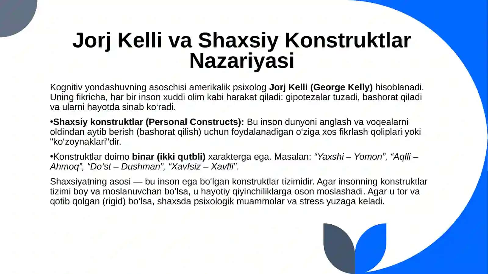 Shaxsning kognitiv nazariyasi 4
