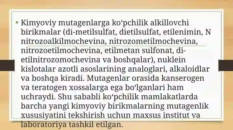 Kimyoviy mutagenlar bilan DNK ning shikastlanishi 4
