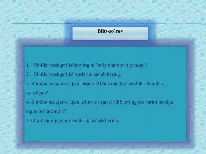 Boshlang`ich sinflarda onatilidan sinfdan tashqari mashg`ulotlar o`qitish 4