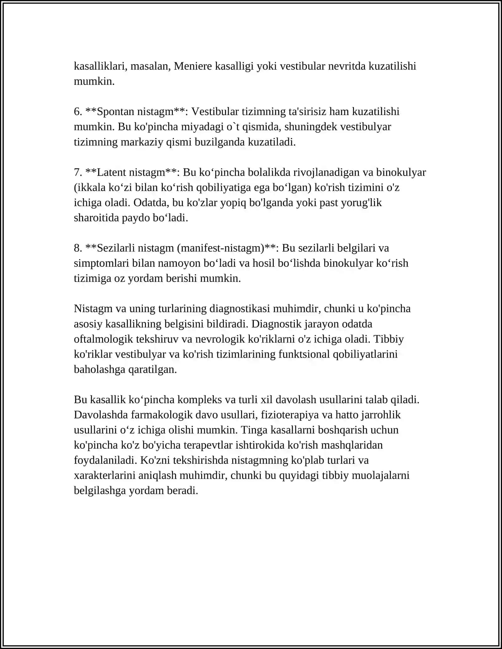 NISTAGM VA UNING TURLARI 4