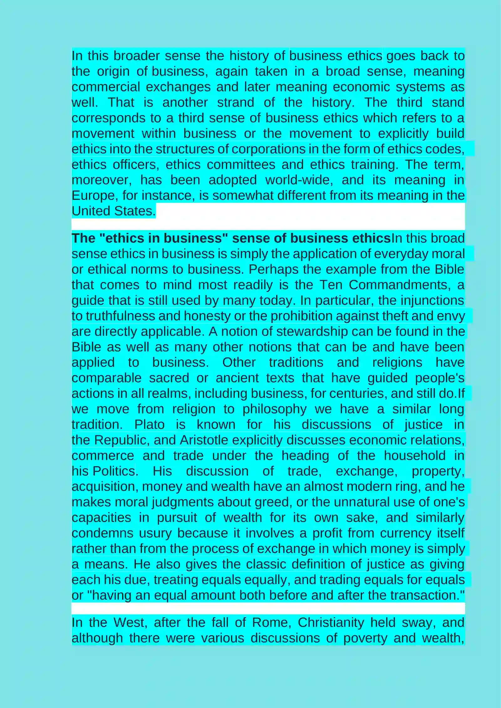 Business ethics 4