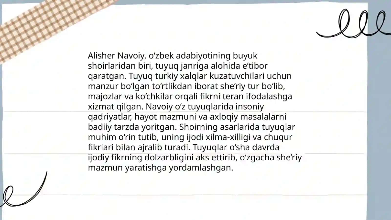 Tuyuqlardan yod olish va sharhlash 4
