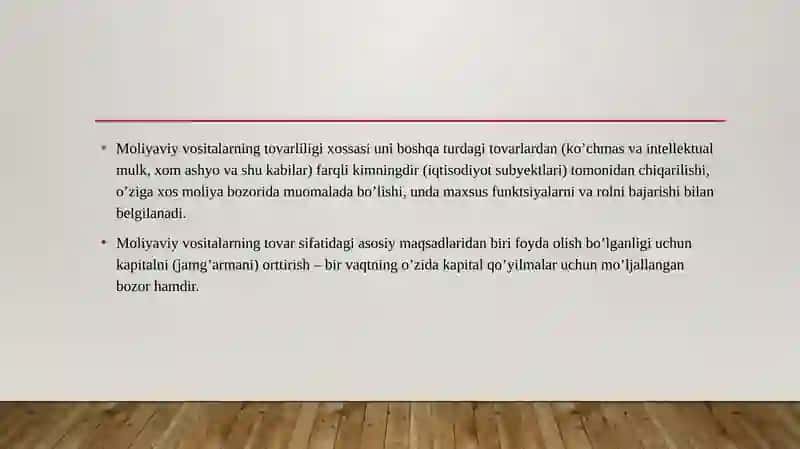 INVESTITSIYALARNI MOLIYALASHTIRISHDA MOLIYAVIY VOSITALAR 4