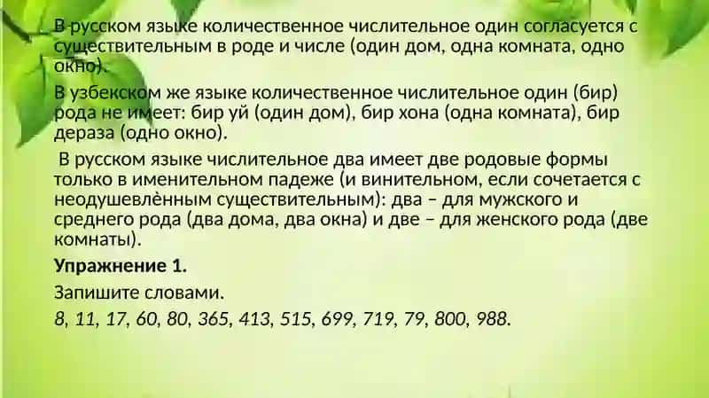Практическое занятие 4. Грамматическая: Имя числительное 4