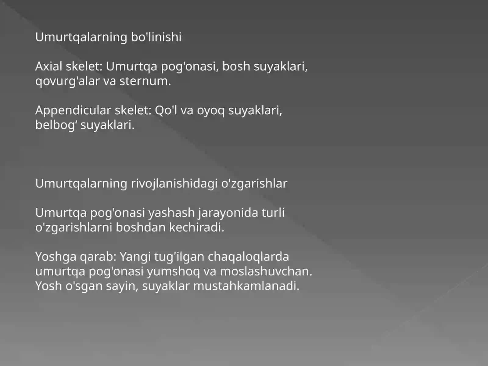 Skeletning sigmentar tuzilishi 4