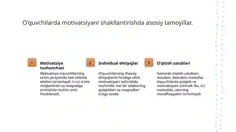 Motivatsiya tamoyillari va ta'limdagi roli 4