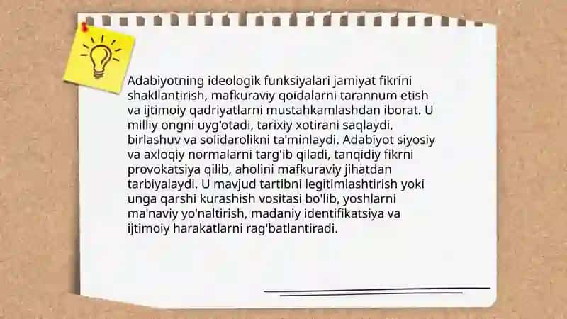 Adabiyot va mafkura: nazariy asoslar 4