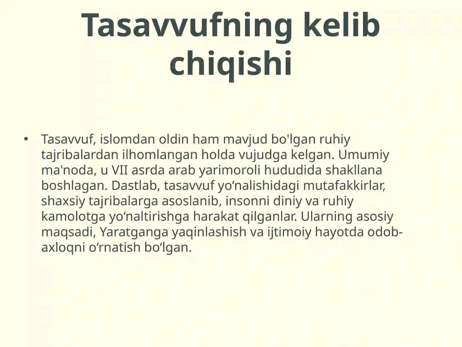 Tasavvuf tushunchasi va uning mohiyati 4