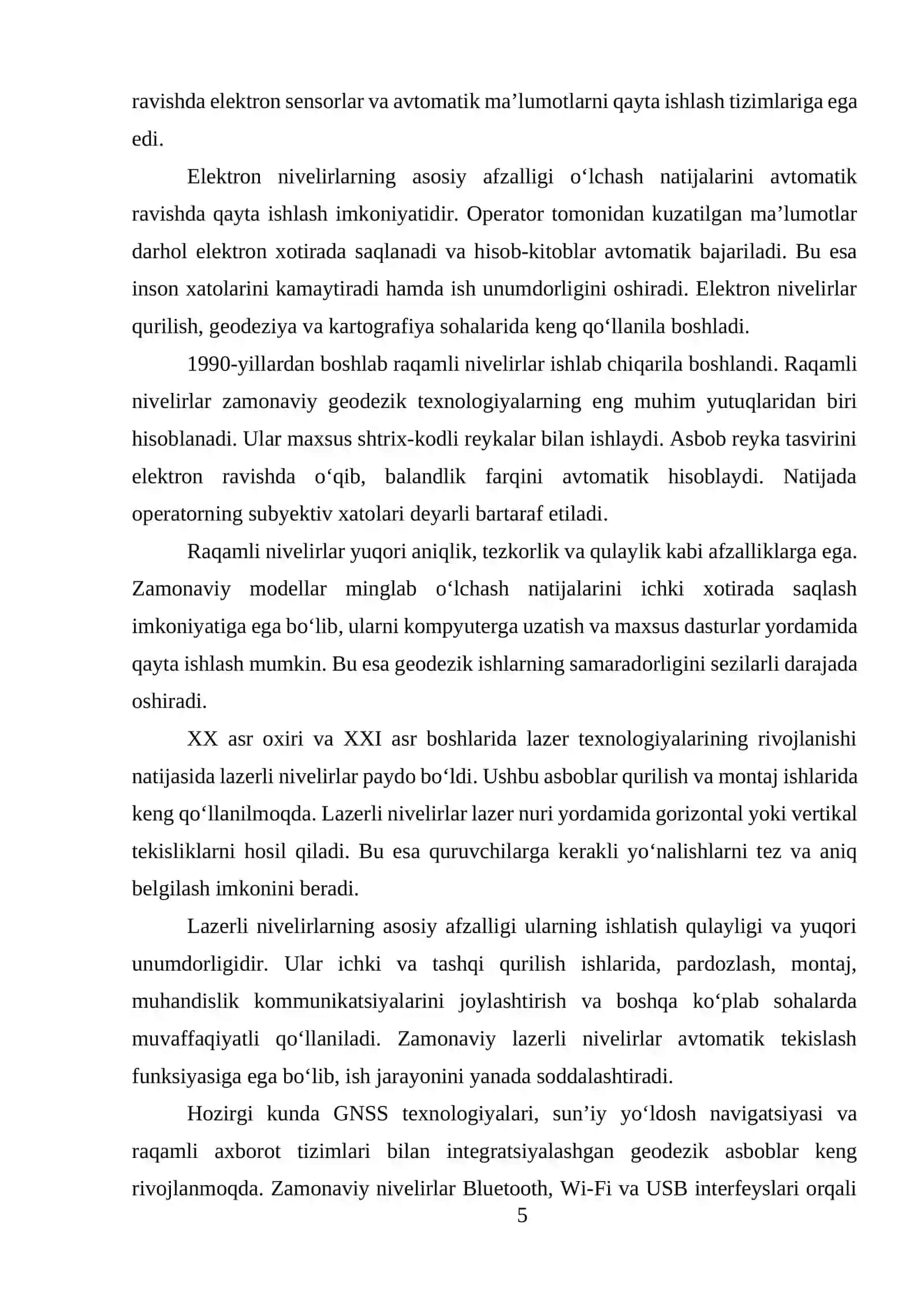 ZAMONAVIY NIVELIRLAR VA ULARNING KLASSIFIKATSIYASI 4