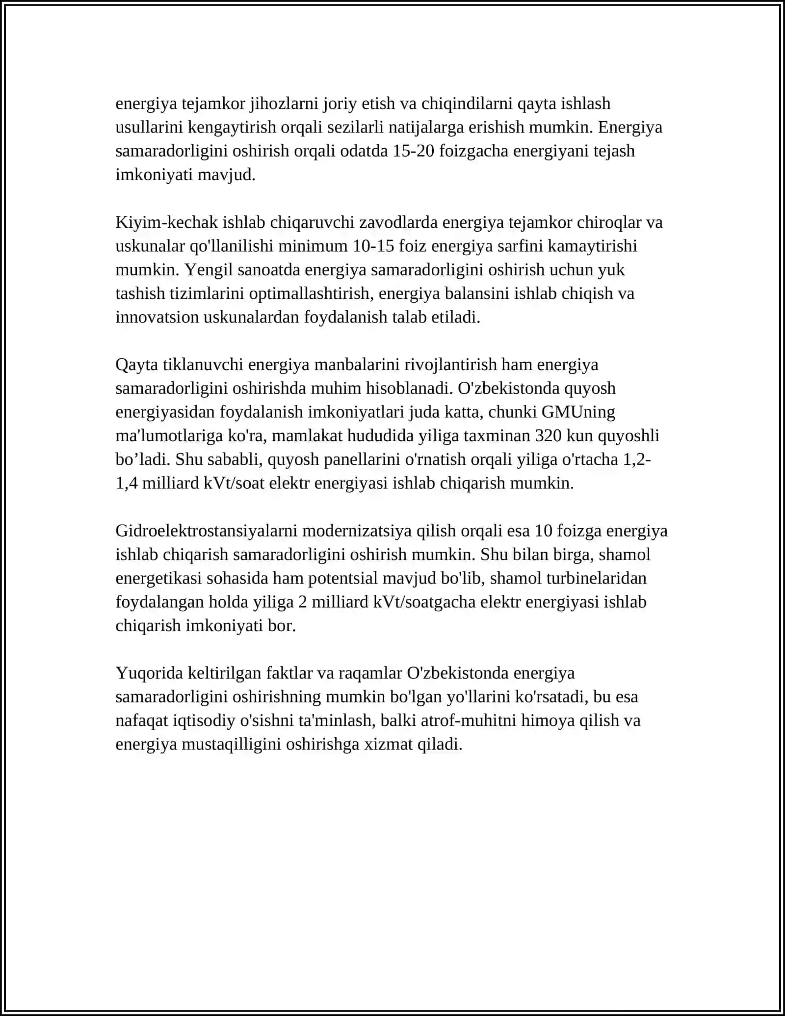 TEJAMKORLIK FAROVONLIK GAROVI 4