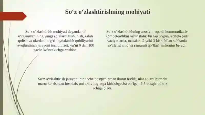 Soʻzoʻzlashtirish 4
