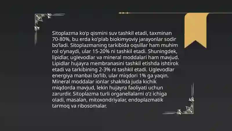 Hujayraning kimyoviy tarkibi 4