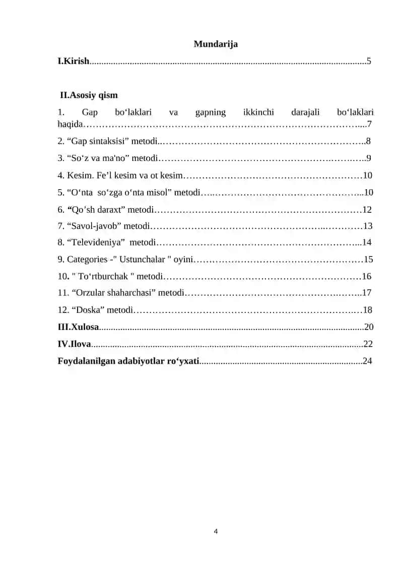 “Gap bo‘laklarini o‘rganishda 5E modelidan foydalanish” 4