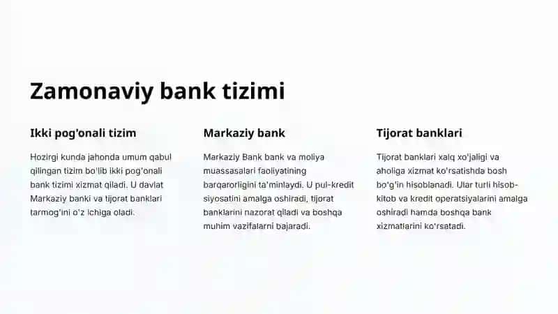 Bank Tizimining Rivojlanishi 4