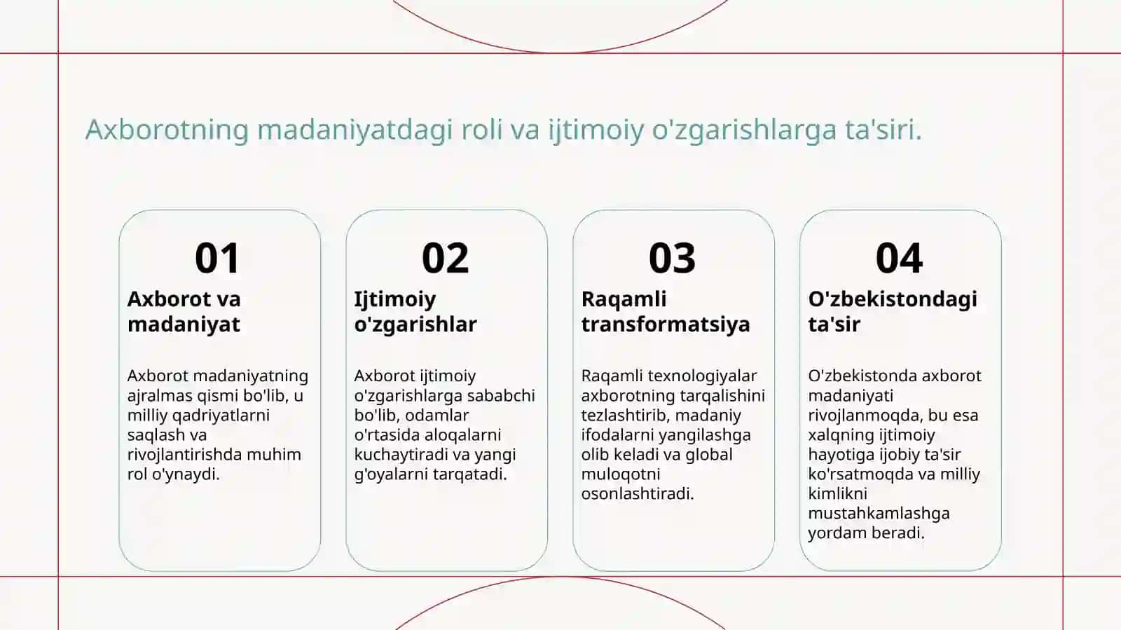 Axborot tushunchasi va ahamiyati 4