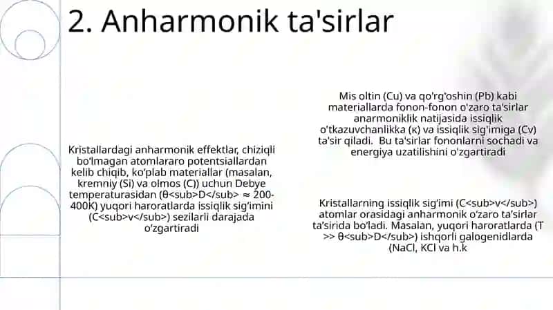 Kristallarning issiqlik sigʻimi 4