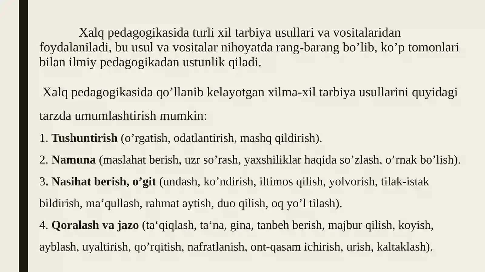 Tarbiya usullari va shakllari 4
