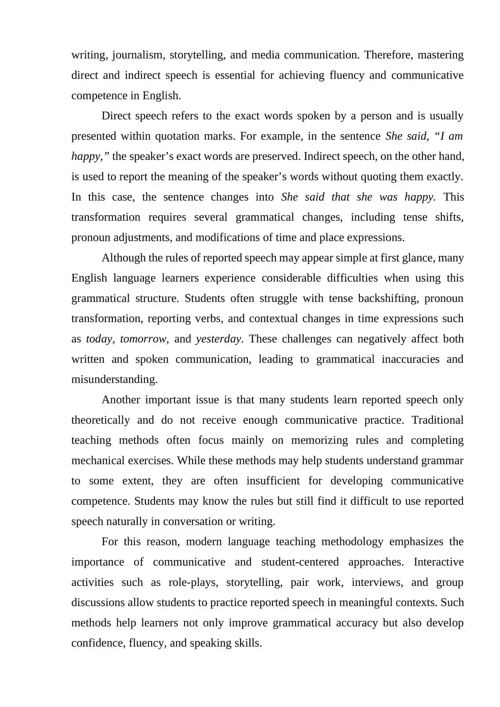 TEACHING DIRECT AND INDIRECT SPEECH 4