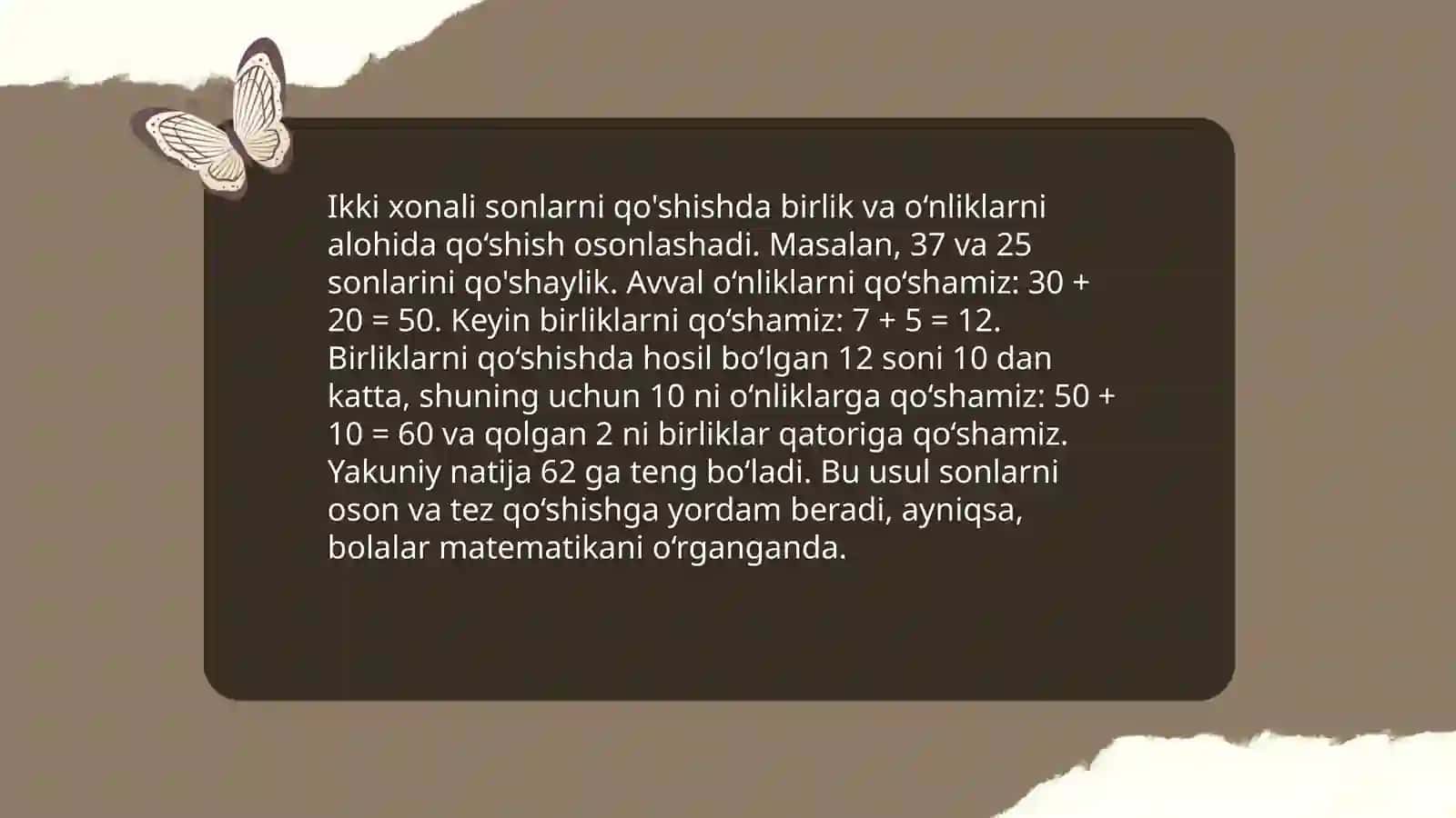 Qo'shish va ayrish ma'nosini ochib berish 4