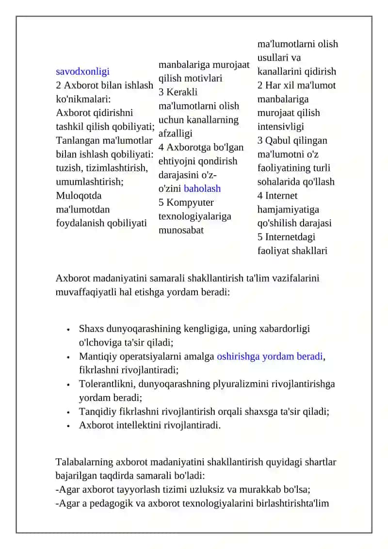 Axborot iste'mol qilish madaniyati 4