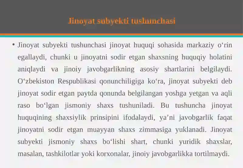 Jinoyatning maxsus subyekti 4