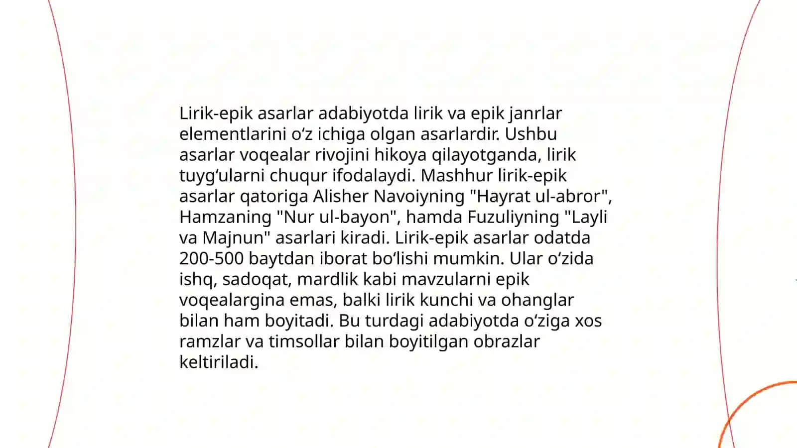 Lirik va liro-epik asarlarni tahlil qilish usullari 4