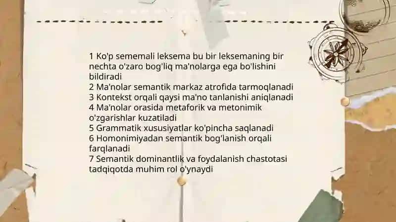 Bir sememali va ko'p sememali leksemalar 4