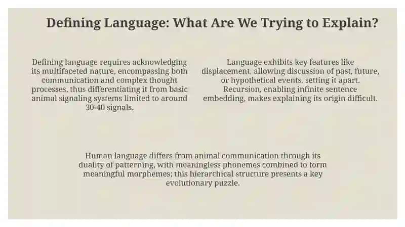 Theories on the origin of language 4